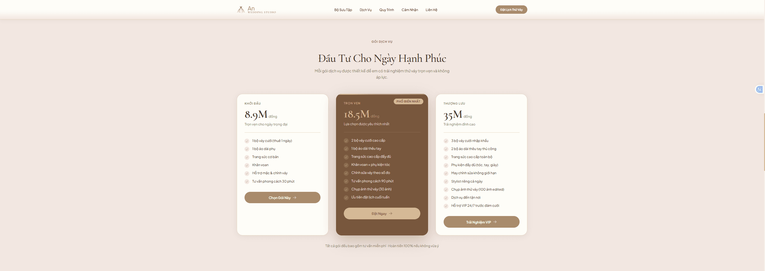 An Wedding Studio Hội An — Website thuê váy cưới cao cấp - ảnh 3